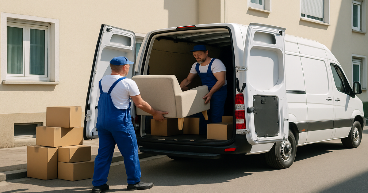 Beiladung Ludwigshafen – Transportprofis beladen einen Sprinter